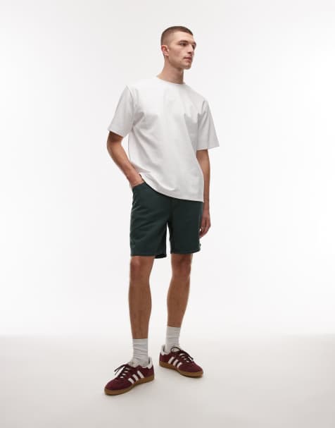 Mango - Vasket grønne shorts i bomuld - view 1