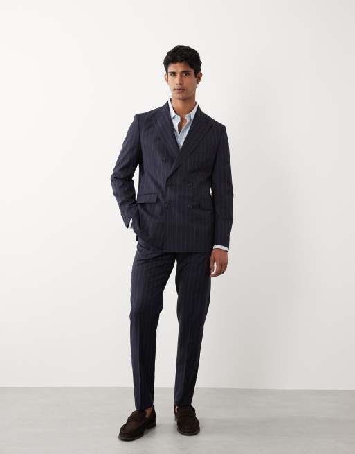 Mango Veneciac double breasted blazer co-ord in navy, 2 of 5