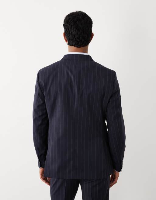 Mango Veneciac double breasted blazer co-ord in navy, 4 of 5