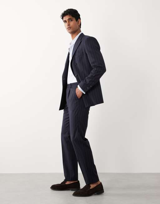 Mango - Veneciac - Pantalon d'ensemble ajusté - Bleu marine, 3 de 5