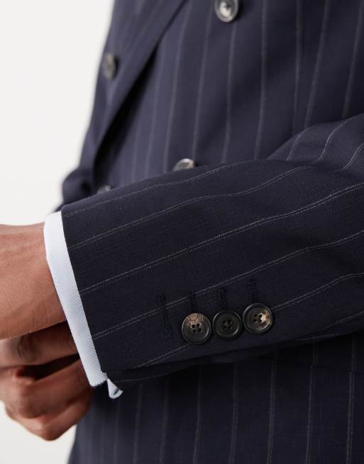 Mango – Veneciac – Zweireihiger Blazer in Marineblau, Kombiteil, 3 von 5