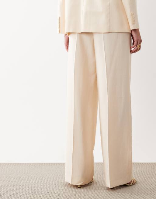 Mango - Veronica - Pantalon d'ensemble droit et ajusté - Beige, 4 de 5
