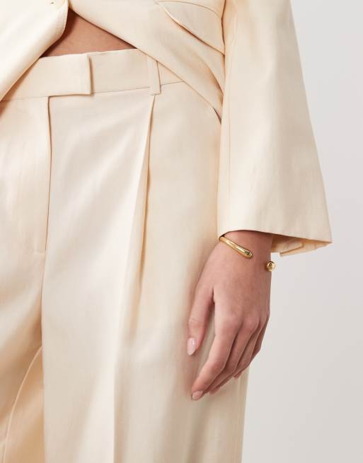Mango - Veronica - Pantalon d'ensemble droit et ajusté - Beige, 5 de 5