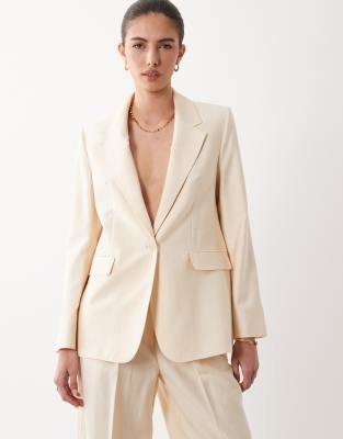 Mango Veronica Tailored Blazer Co-ord In Neutral