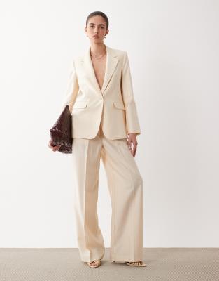 Mango Veronica Tailored Straight Leg Pants In Neutral