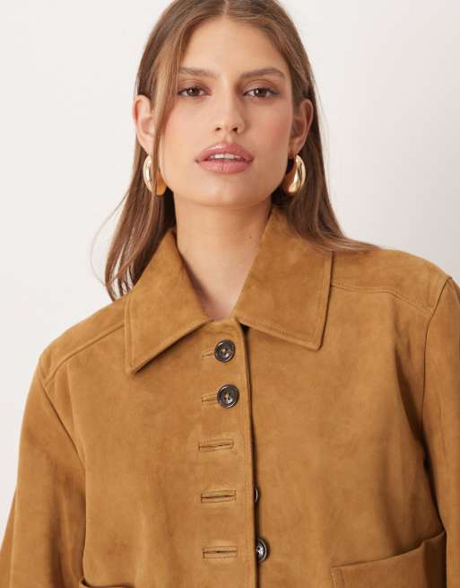 Veste Courte Femme Mango En Velours Côtelé Ivoire - Taille L (Occasion Très Bon état)