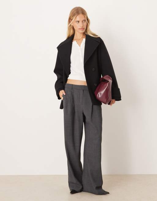 Mango - Veste courte en laine mélangée à double boutonnage - Noir, 2 de 4