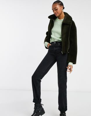 veste fausse fourrure mango