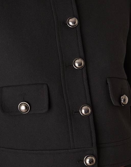 Veste Courte Mango Noire - Taille XL, Occasion Très Bon état, Matière Polyester