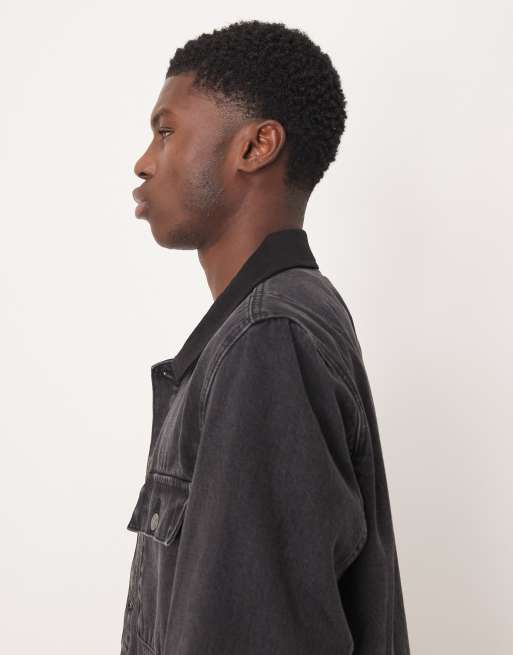 Mango - Veste de travail en coton - Noir délavé, 4 de 5
