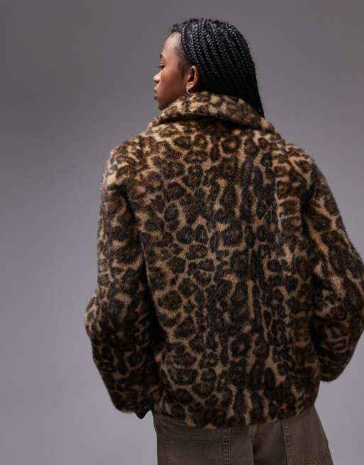 Fourrure Manteau LÃ©opard Mango Imprimé Léopard Manteau LÃ©opard