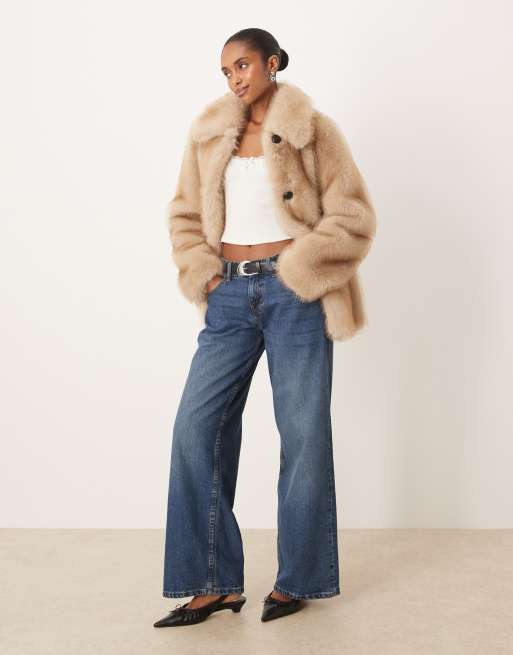 Mango - Veste en fausse fourrure - Beige clair, 4 de 4