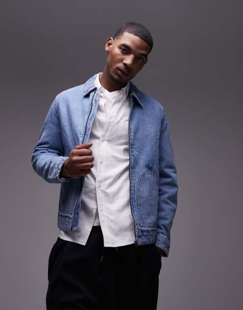 Mango - Veste en jean zippée - Bleu clair - view 1