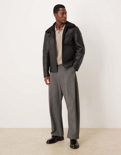 Mango - Veste imitation peau de mouton - Noir mat, 2 de 5