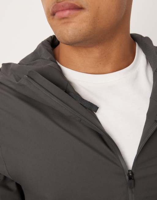 Mango - Veste légère zippée à capuche - Kaki, 5 de 5