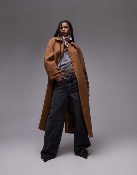 Mango - Veste oversize en laine - Marron - view 1