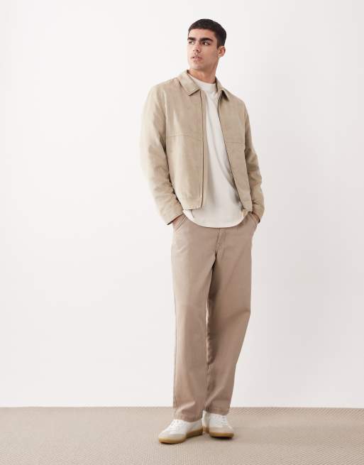 Mango - Veste zippée en imitation daim - Beige, 2 de 5