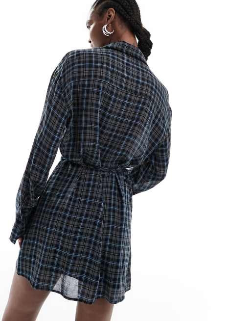 Abito camicia a quadri hot sale