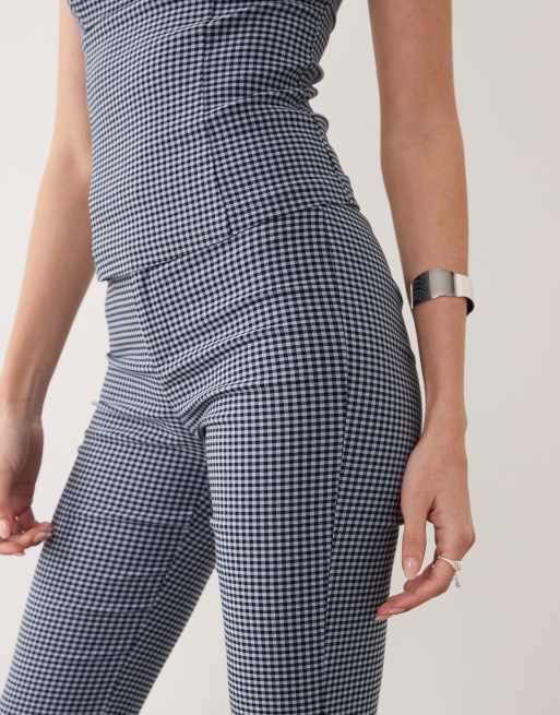 Mango – Victoria – Niebieskie spodnie capri w kratę, część zestawu, 3 z 5