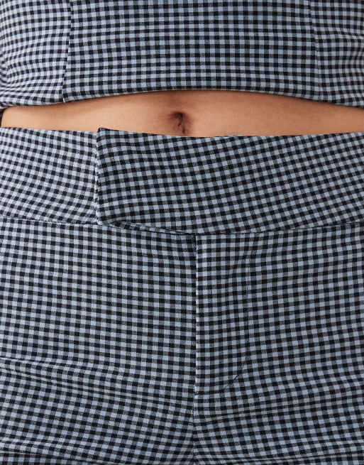 Mango – Victoria – Niebieskie spodnie capri w kratę, część zestawu, 4 z 5