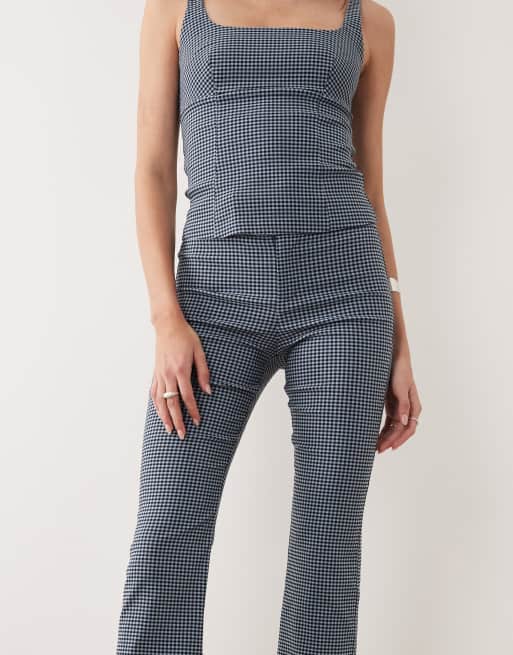 Mango – Victoria – Niebieskie spodnie capri w kratę, część zestawu, 5 z 5