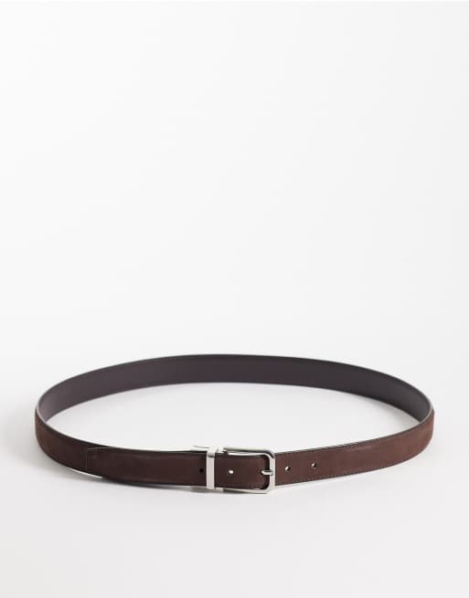 Mango vintage look 100% leather belt in brown