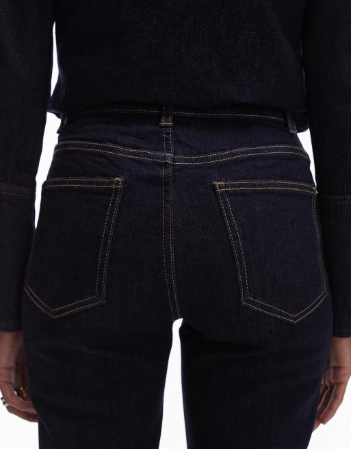 Mango – Violeta – Jeans in Dunkelblau mit ausgestelltem Bein