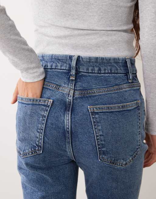 Mango Violeta jeans svasati in 100% cotone blu medio, 2 di 5