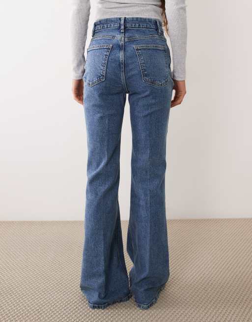 Mango Violeta jeans svasati in 100% cotone blu medio, 3 di 5