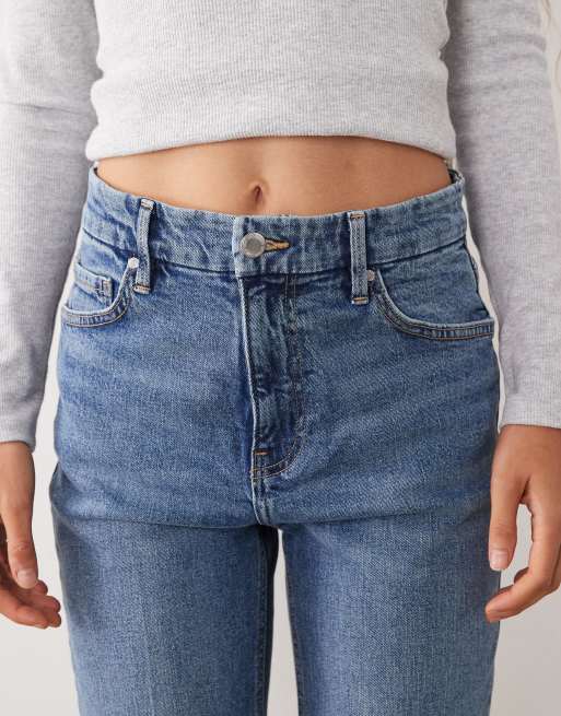 Mango Violeta jeans svasati in 100% cotone blu medio, 4 di 5