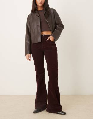 Mango Violetav 100% Cotton Flared Jean In Red