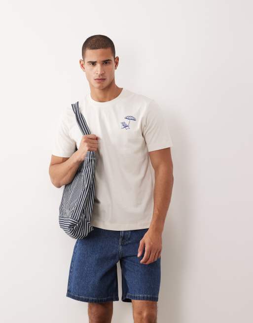 Mango – Vit t-shirt i 100% bomull med broderi, 3 av 5
