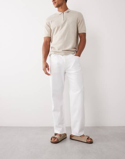 Mango – Vita jeans i 100% bomull med raka ben - view 1
