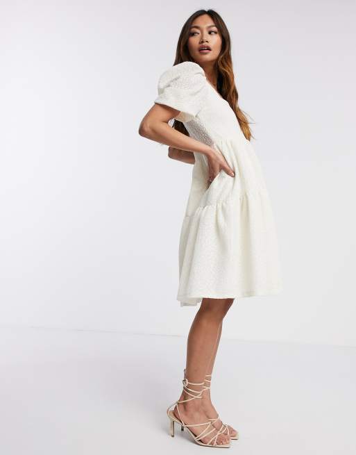 Mango cream clearance dress