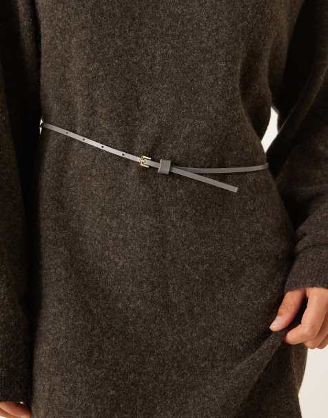 Mango waist belt in light grey - view 1