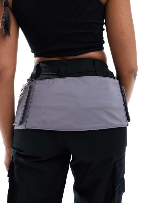 Mango waistband belt bag in gray