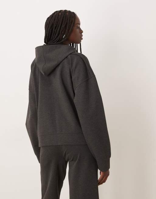 Mango – Wasabi – Grafitowa dżersejowa bluza z kapturem, część zestawu, 3 z 4