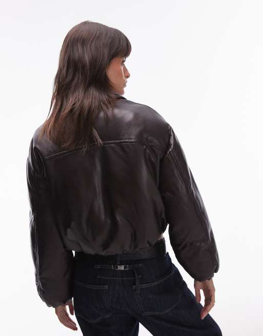 Mango – Wattierte Bomberjacke in Burgunderrot ASOS