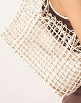 Mango Weave Mini Tote Bag Inner Drawstring Lining