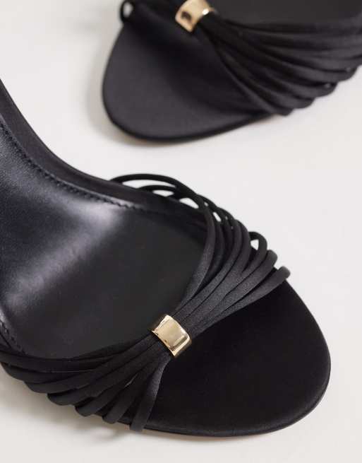 Mango weaved embellishment high heels in black, 2 of 4