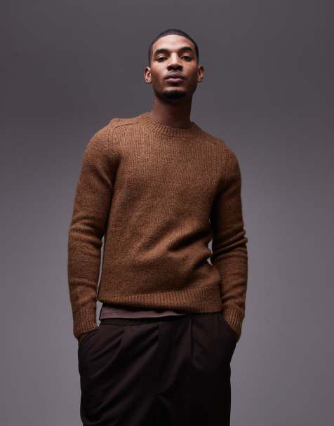 Mango – Weicher Pullover aus Wollmix in Hellbraun - view 1