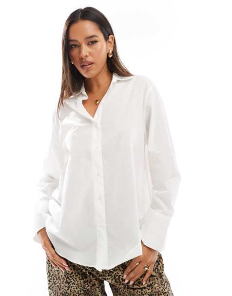 Mango – Weißes Oversize-Hemd - view 1