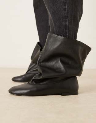 Mango - Weite Ankle-Boots in Schwarz
