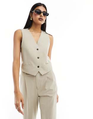 Mango – Weste in Beige, Kombiteil