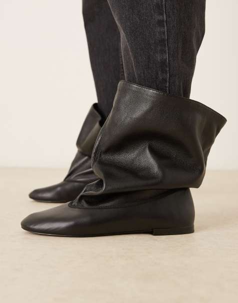 Mango wide ankle boot in black - view 1