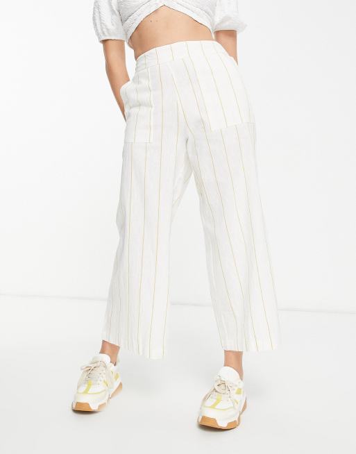 Striped 2024 linen trousers