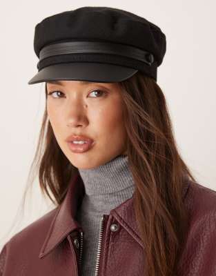 Mango Mango wool blend cap in black