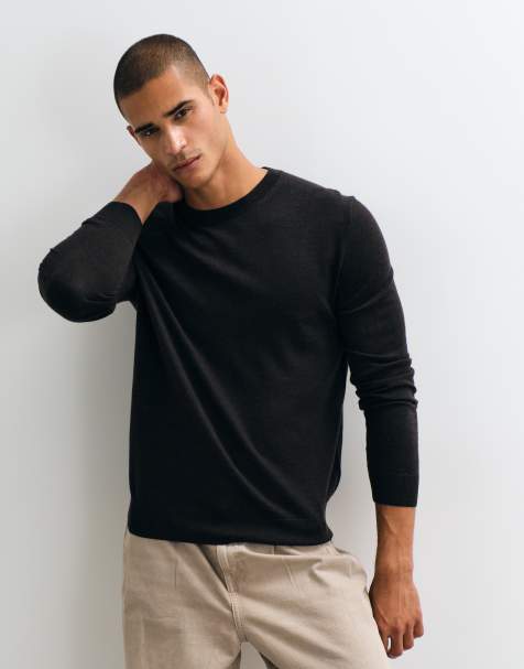 Mango wool look sweater in brown - view 1