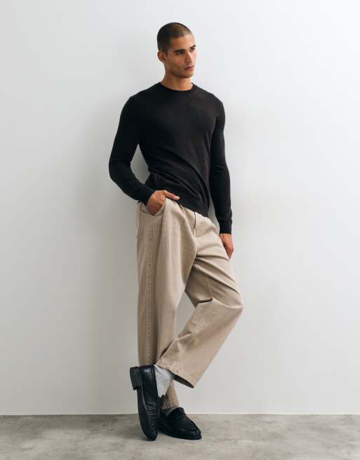 Mango wool look sweater in brown, 3 of 5