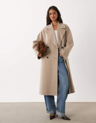 Mango Wool-mix double-breasted midi coat
